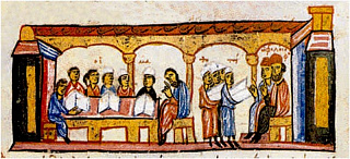Образование в Византии. Миниатюра.